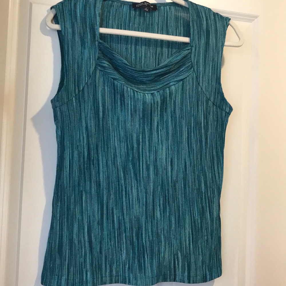 Jones New York turquoise blend knit top
